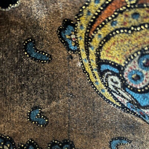 Tapestry brocade paisley gold brown fall colors shimmer purse bag - Picture 6 of 13